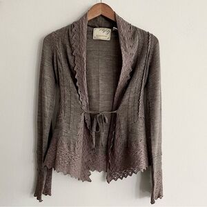 Anthropologie Sparrow Grey Cardigan